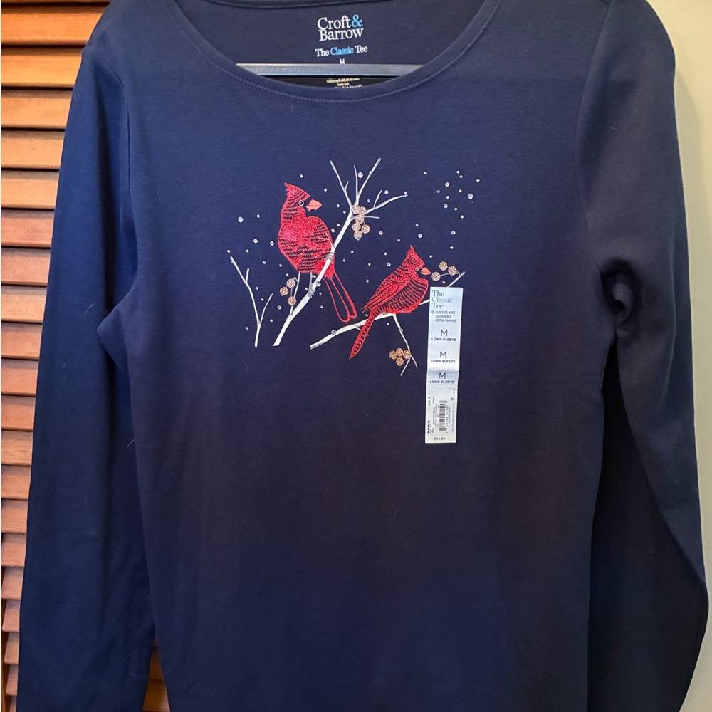 Croft & Barrow Long Sleeve Women’s Long Sleeve Shirt with Cardinals